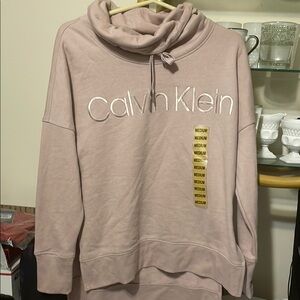 BNWT  Calvin Klein Blush Cowl Neck Sweatshirt Women's